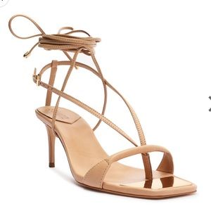 NWT SCHUTZ Vikki Lo Leather Sandal - Honey Beige - 9.5